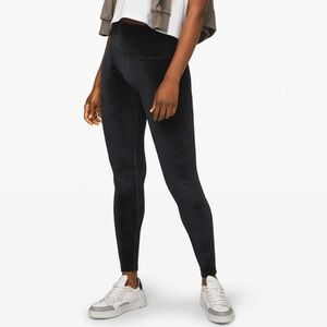 Lululemon Wunder Lounge Velvet Leggings Black | Women’s Size 6